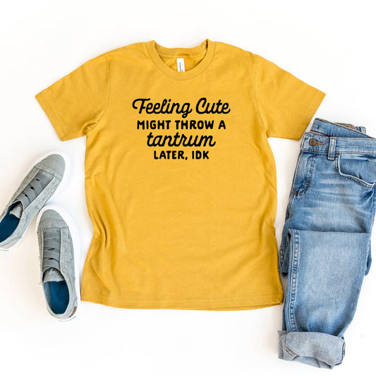 Might Throw A Tantrum | Youth Short Sleeve Crew Neck