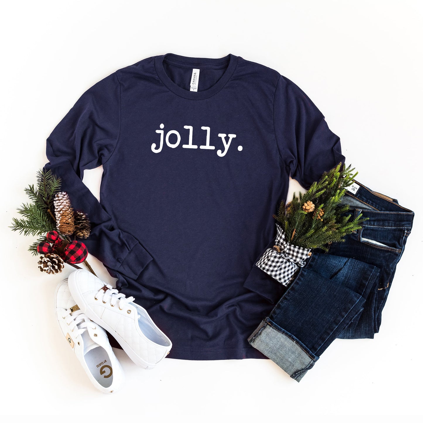 Jolly - Typewriter  | Long Sleeve Crew Neck