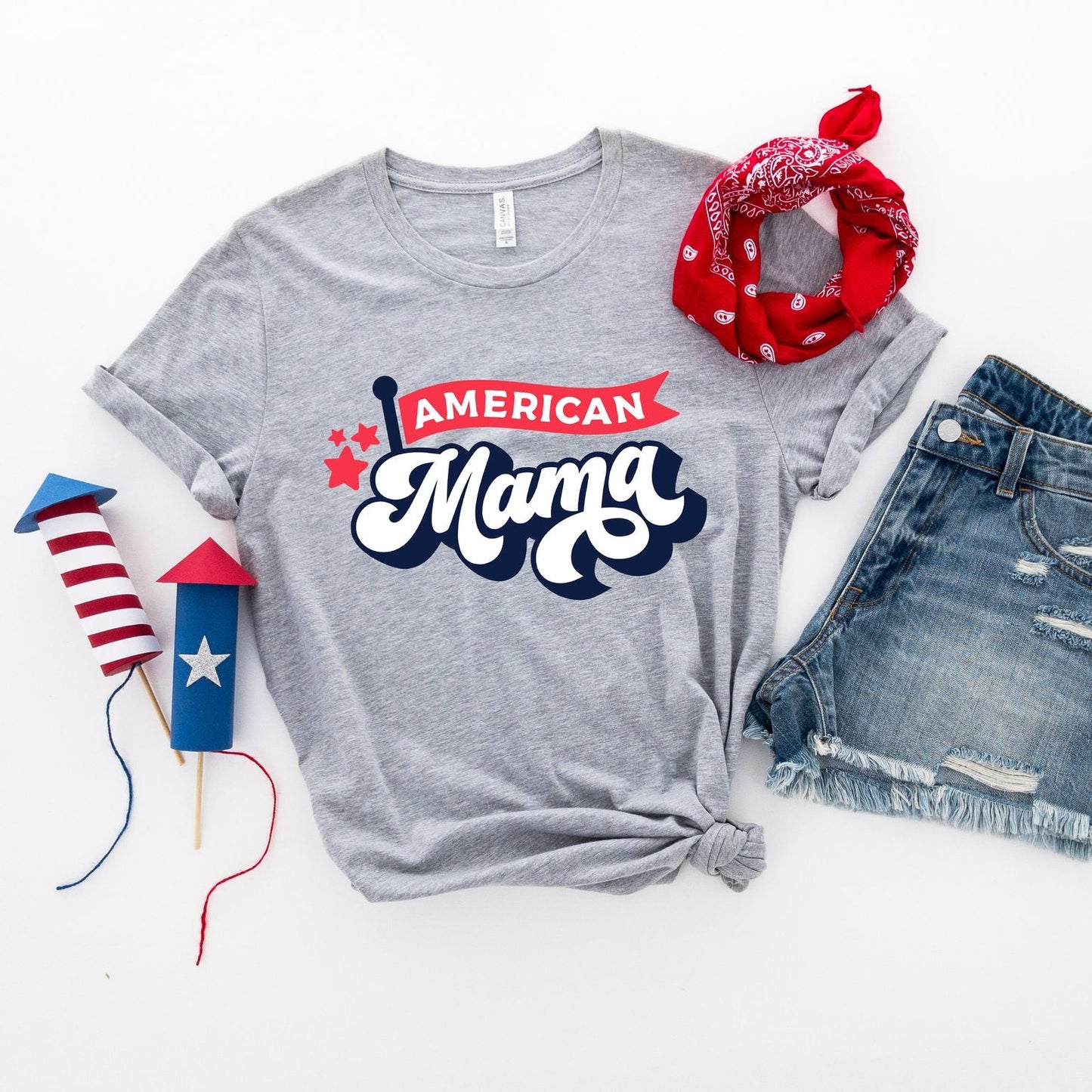 American Mama Flag | Short Sleeve Graphic Tee