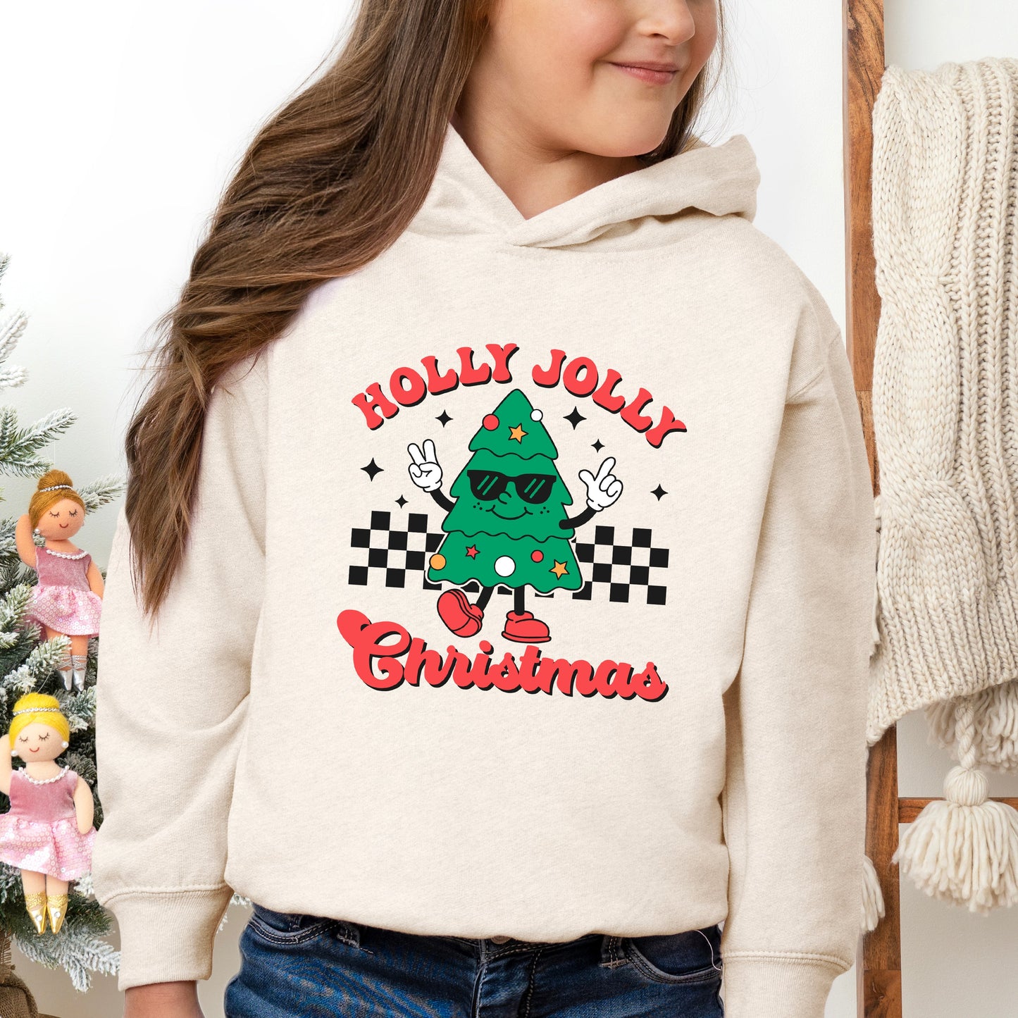 Holly Jolly Christmas Tree | Toddler Graphic Hoodie