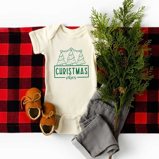 Christmas Vibes | Baby Graphic Short Sleeve Bodysuit