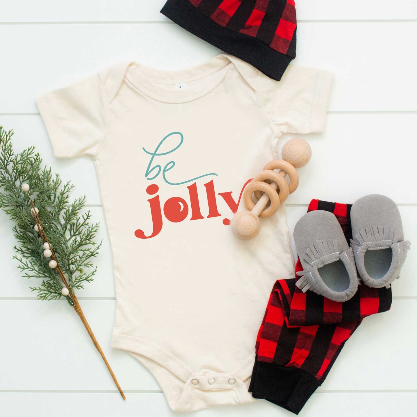 Be Jolly | Baby Graphic Short Sleeve Bodysuit