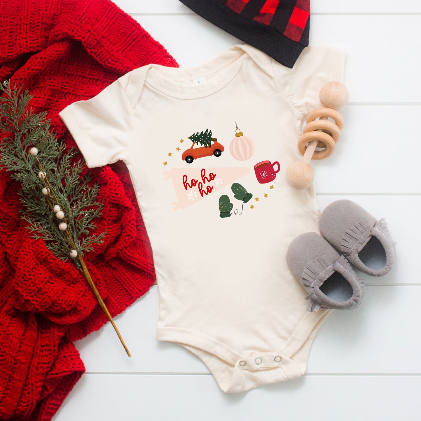 All About Christmas | Baby Graphic Short Sleeve Bodysuit