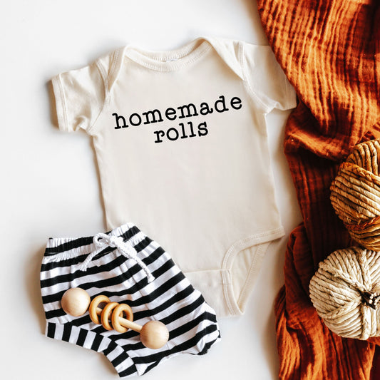 Homemade Rolls Typewriter | Baby Graphic Short Sleeve Bodysuit
