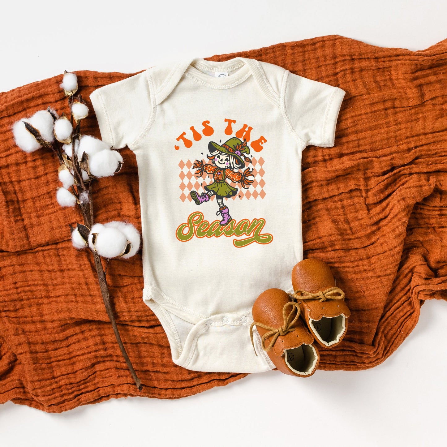 Tis The Season Scarecrow | Baby Graphic Short Sleeve Bodysuit
