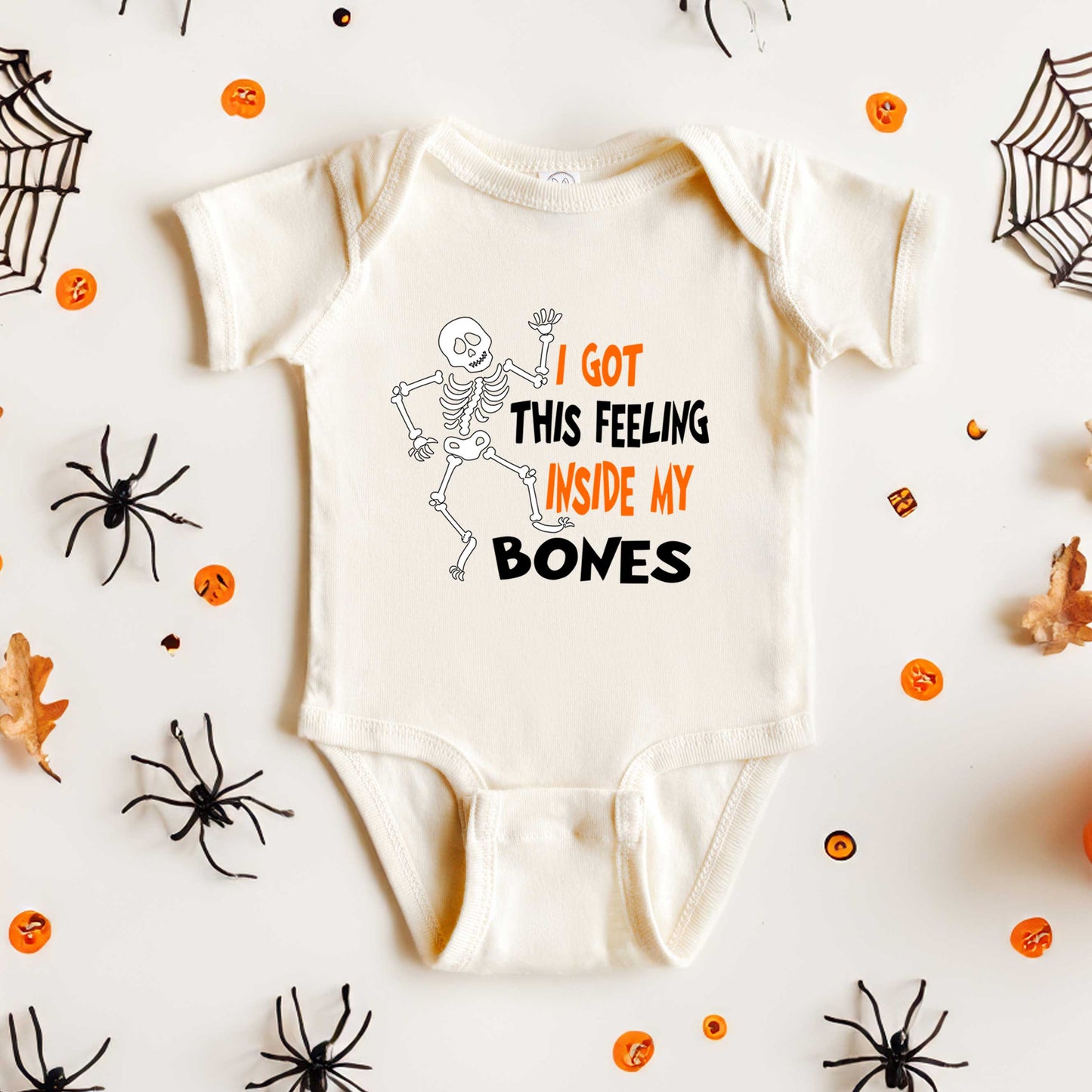 I Got This Feeling Skeleton | Baby Graphic Short Sleeve Bodysuit