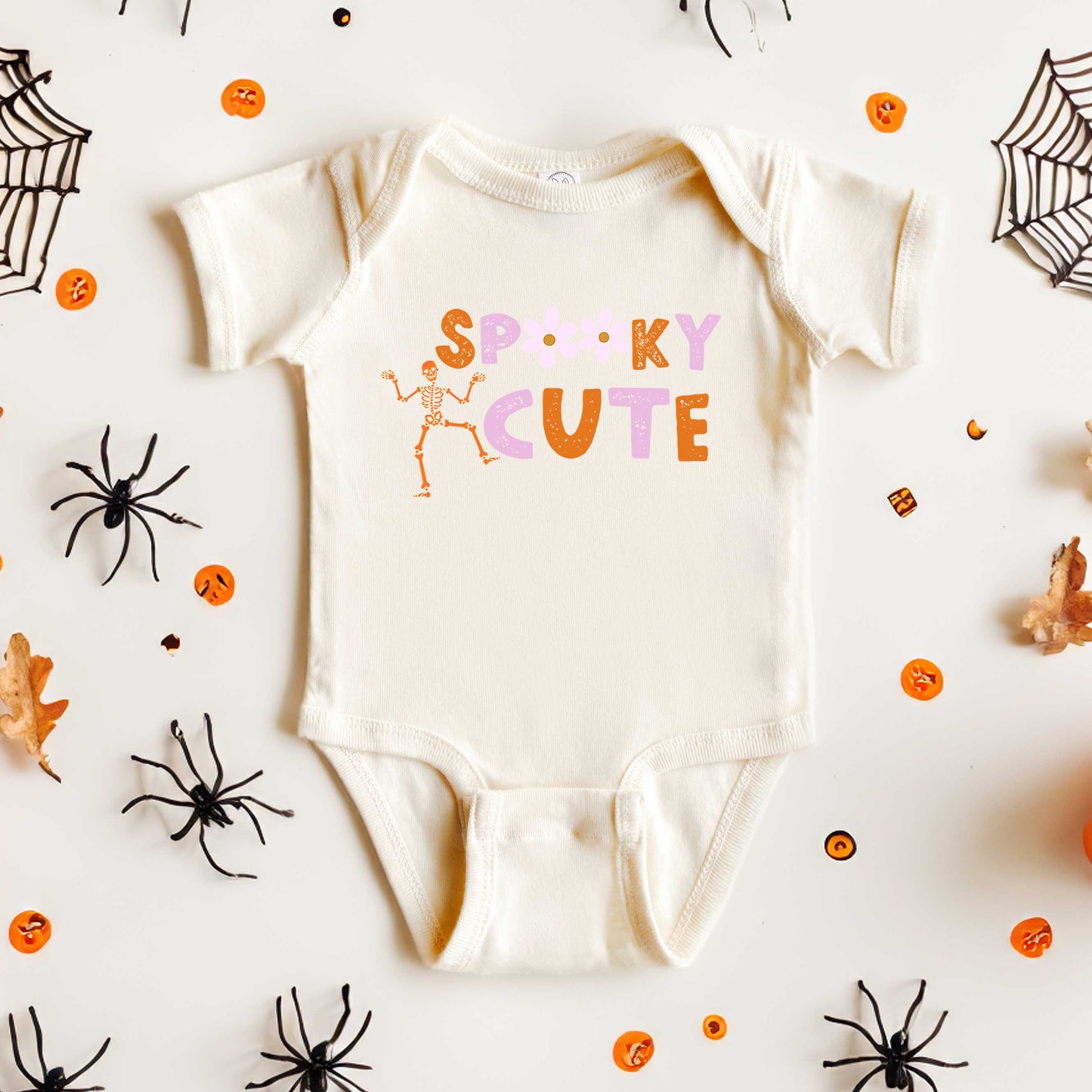 Spooky Cute Skeleton | Baby Graphic Short Sleeve Bodysuit