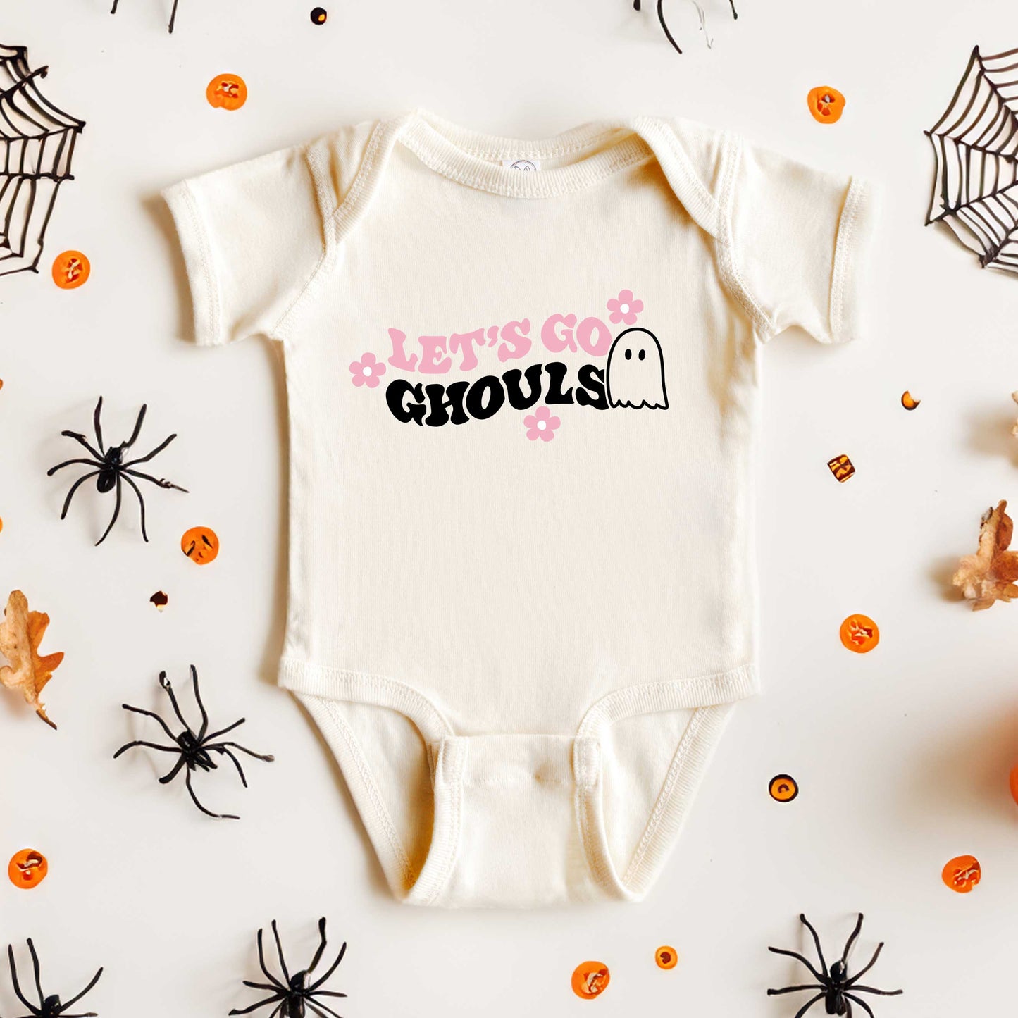 Ghost Let's Go Ghouls | Baby Graphic Short Sleeve Bodysuit