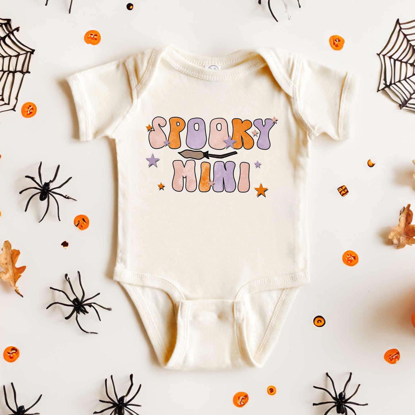 Spooky Mini Stars | Baby Graphic Short Sleeve Bodysuit