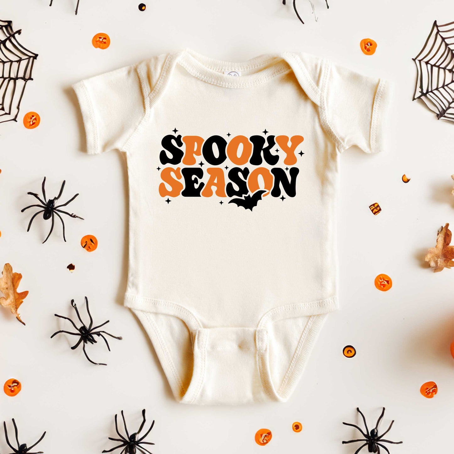 Retro Spooky Season | Baby Graphic Short Sleeve Bodysuit