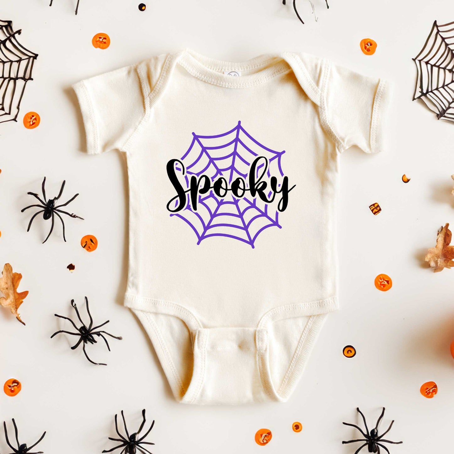Spooky Web | Baby Graphic Short Sleeve Bodysuit