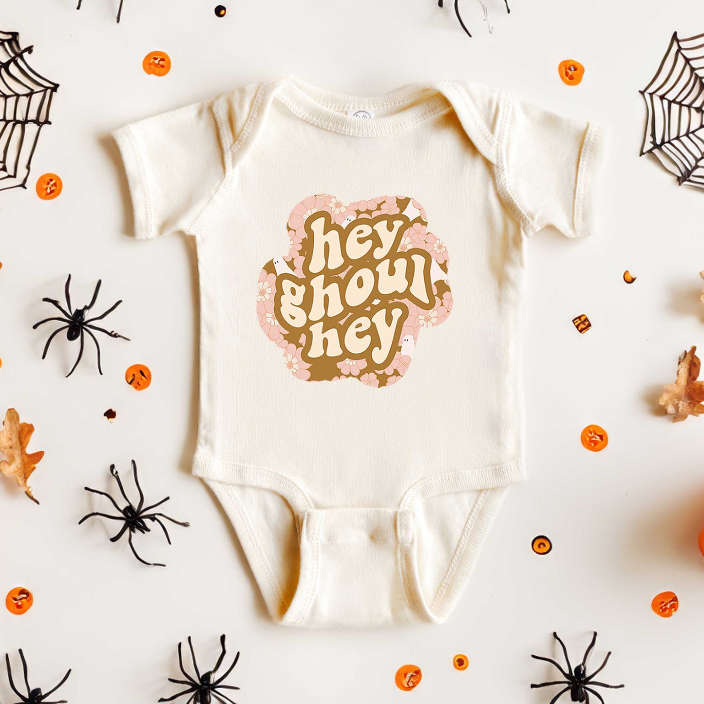 Hey Ghoul Hey Colorful | Baby Graphic Short Sleeve Bodysuit