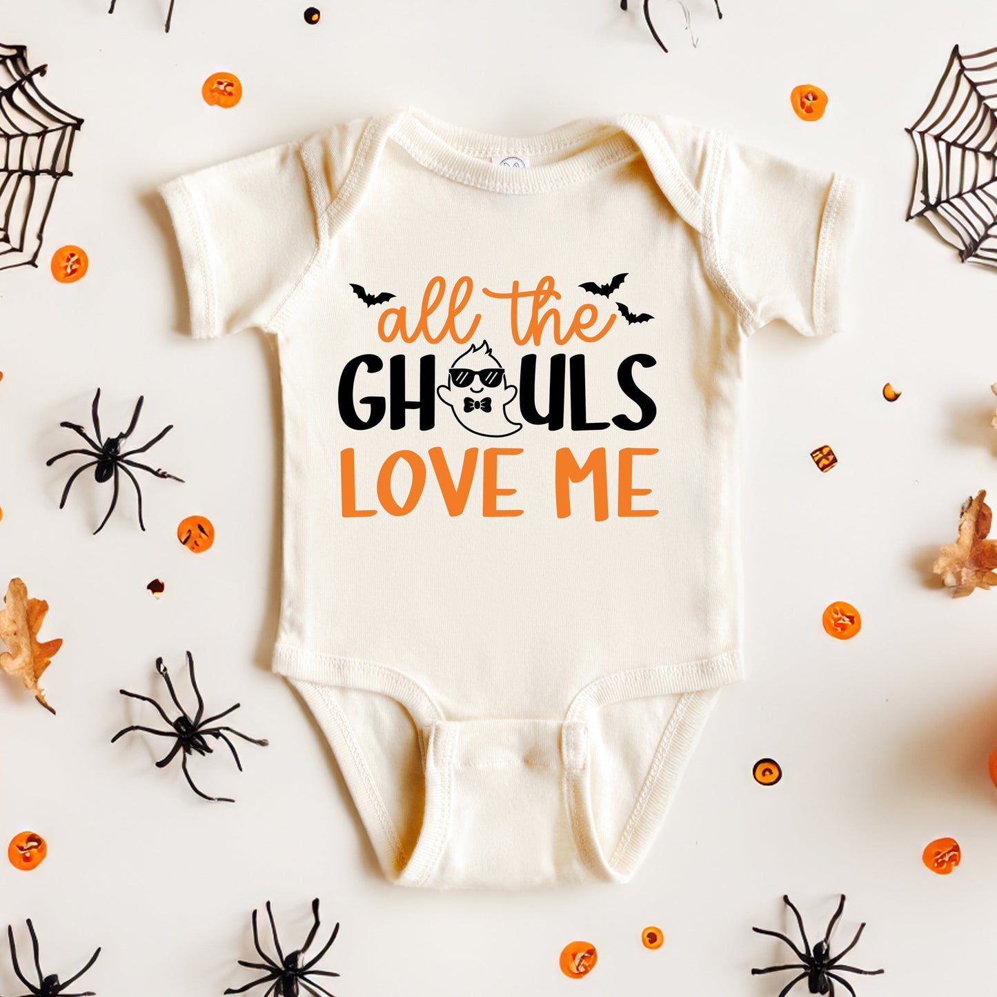 All The Ghouls Love Me Bats | Baby Graphic Short Sleeve Bodysuit