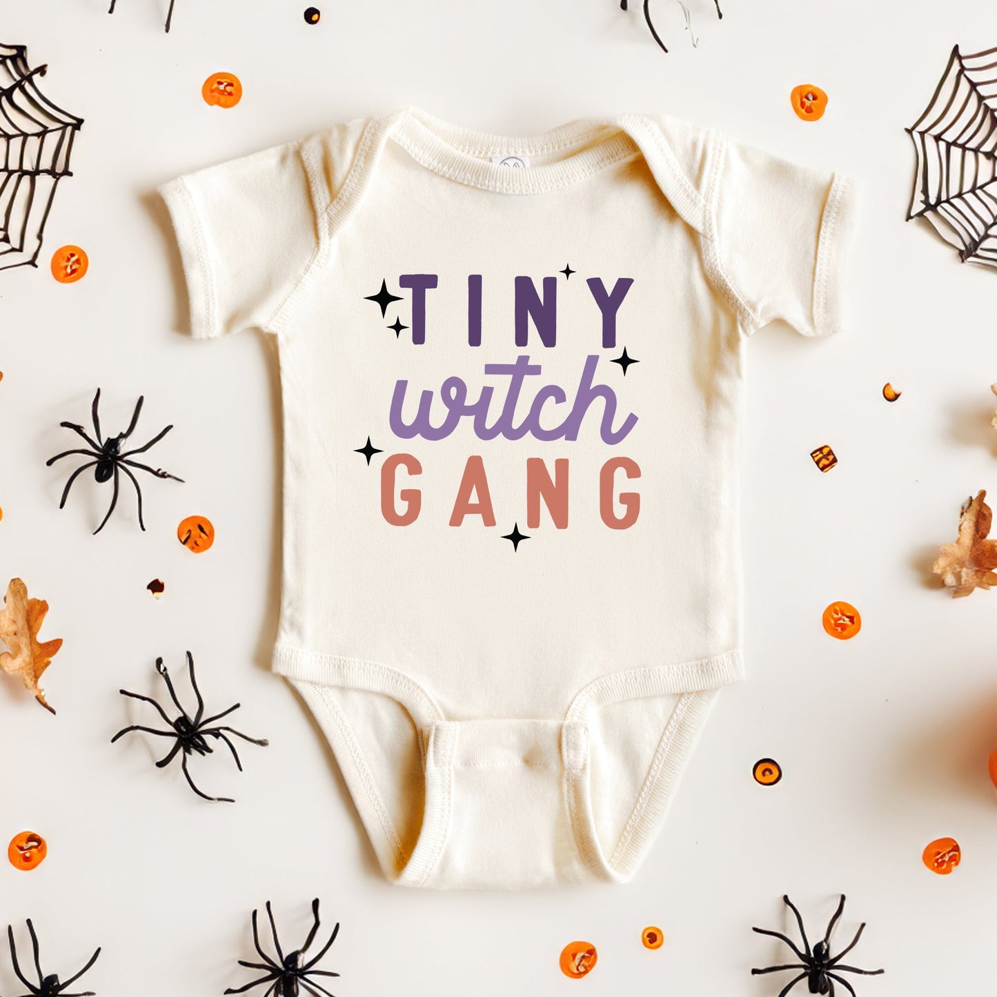 Tiny Witch Gang | Baby Graphic Short Sleeve Bodysuit
