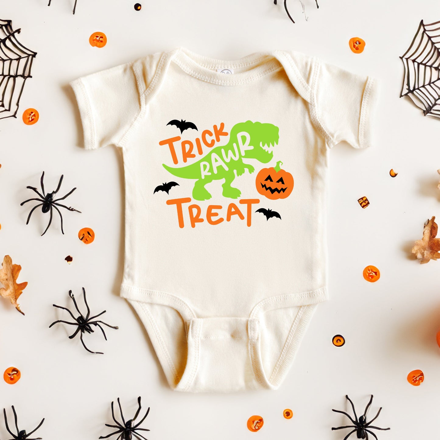 Trick Rawr Treat | Baby Graphic Short Sleeve Bodysuit