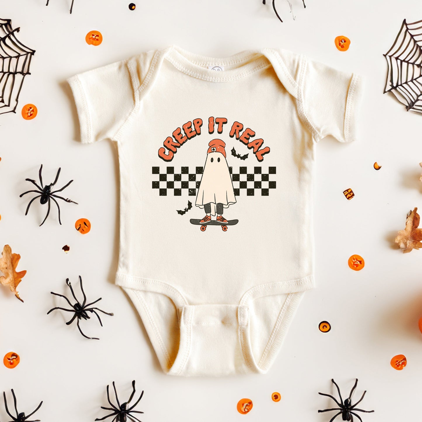 Creep It Real Skate Board | Baby Graphic Short Sleeve Bodysuit