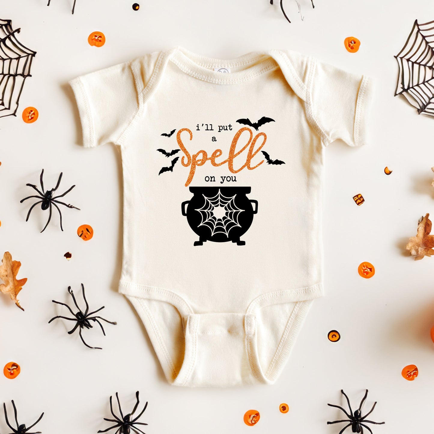I'll Put A Spell On You Glitter | Baby Graphic Short Sleeve Bodysuit