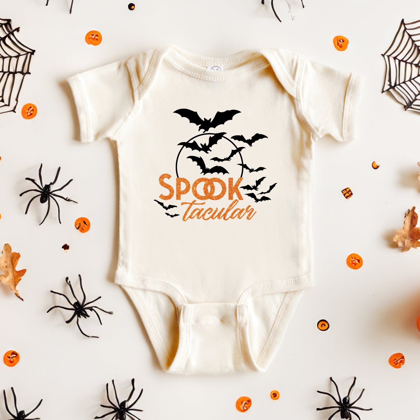SpookTacular Glitter | Baby Graphic Short Sleeve Bodysuit