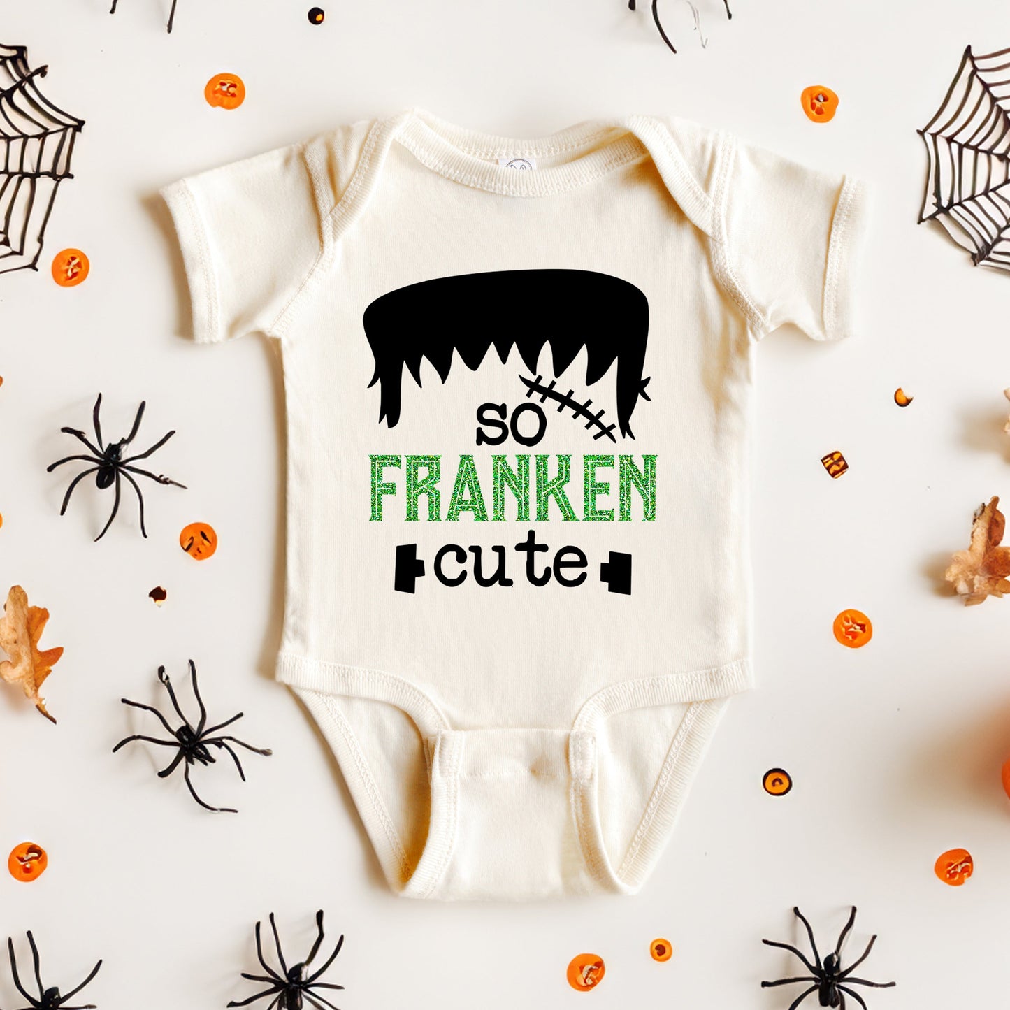 So Franken Cute Glitter | Baby Graphic Short Sleeve Bodysuit