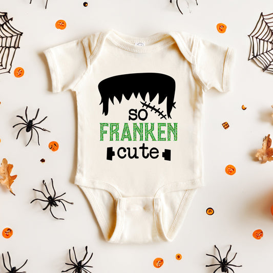So Franken Cute Glitter | Baby Graphic Short Sleeve Bodysuit