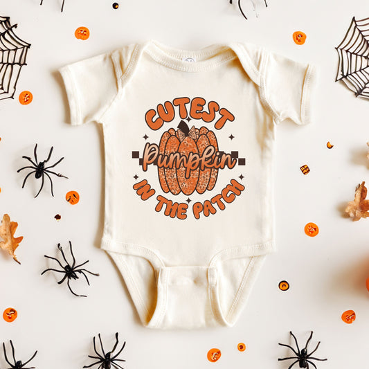 Cutest Pumpkin Leopard Print | Baby Graphic Short Sleeve Bodysuit