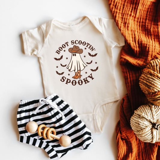 Boot Scootin' Spooky | Baby Graphic Short Sleeve Bodysuit