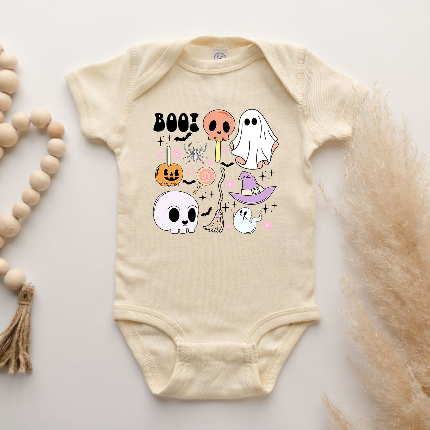 Boo Chart | Baby Graphic Short Sleeve Bodysuit