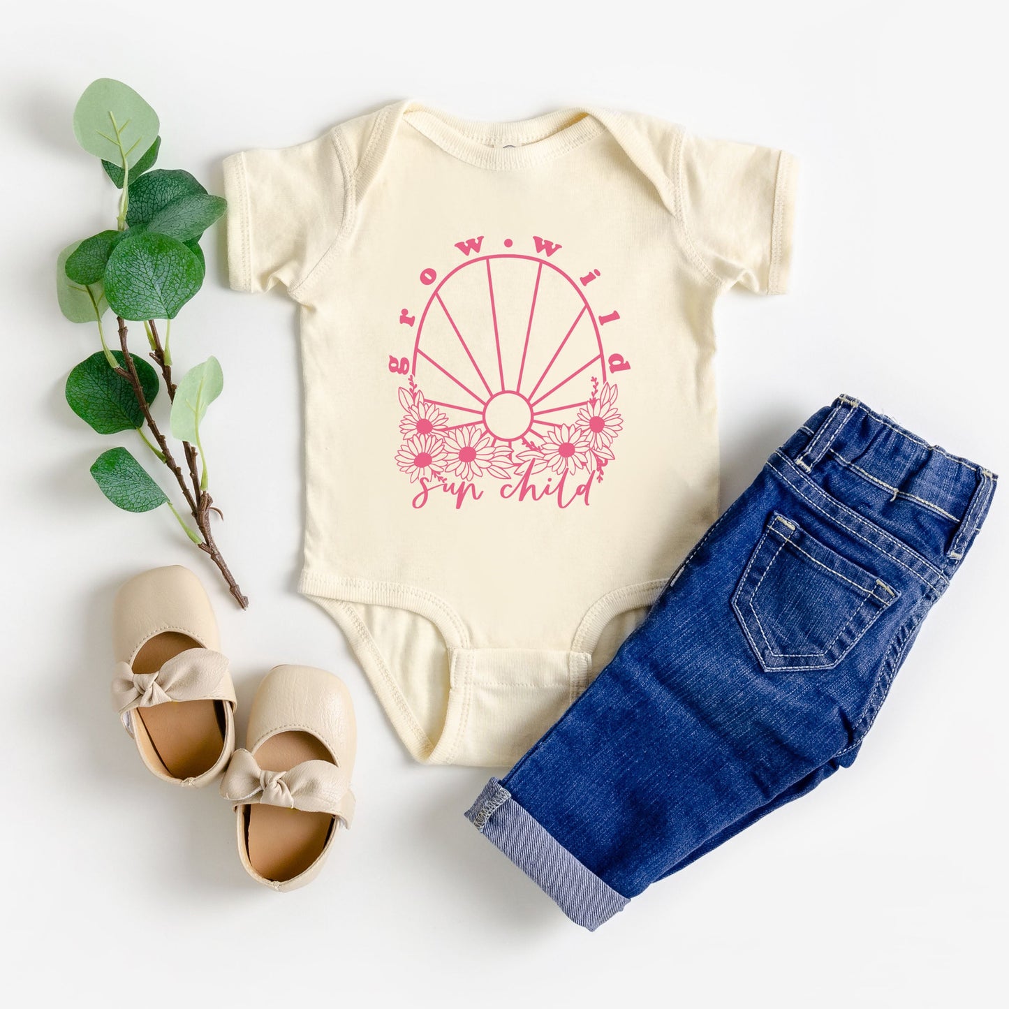 Grow Wild Sun Child | Baby Graphic Short Sleeve Bodysuit