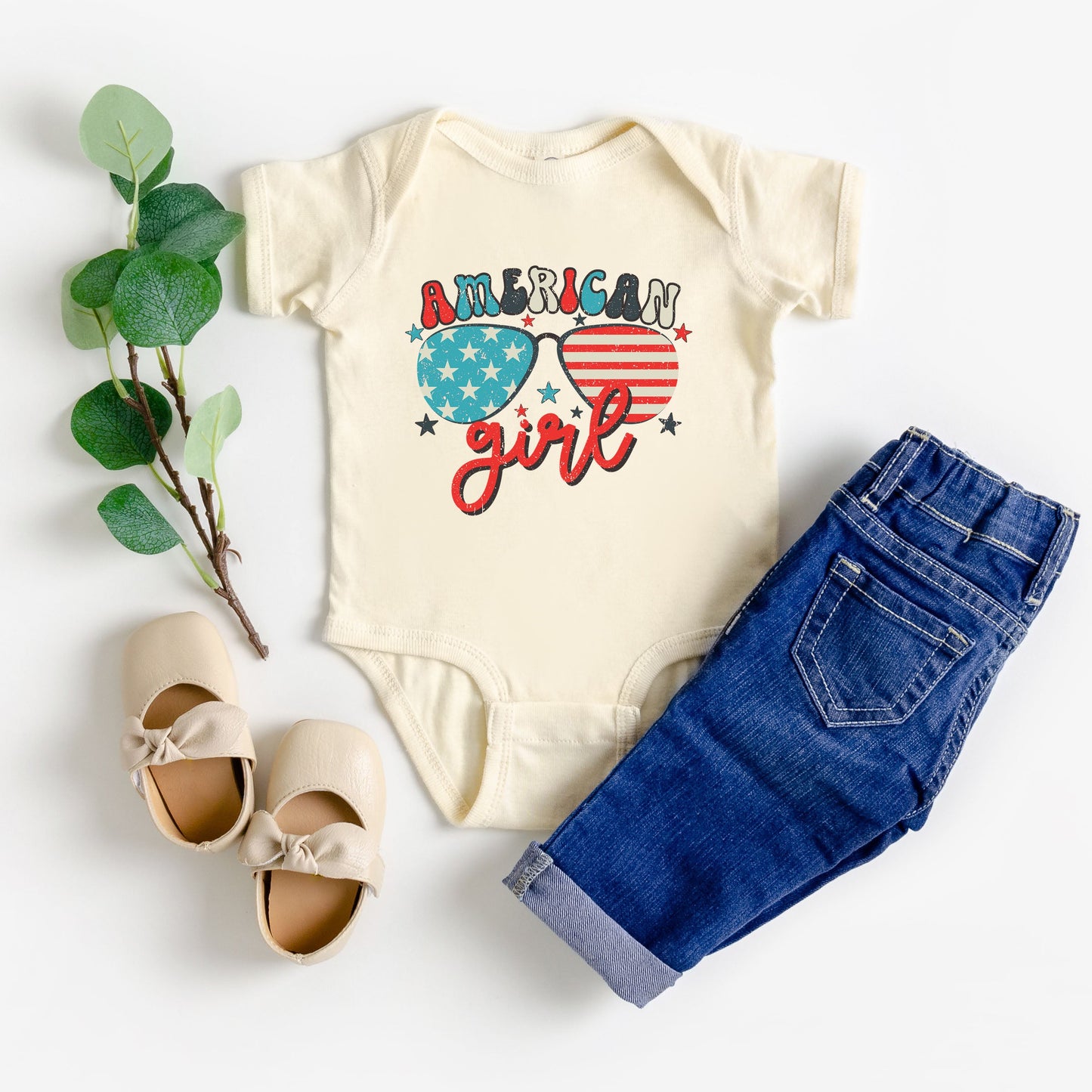 American Girl Sunglasses | Baby Graphic Short Sleeve Bodysuit