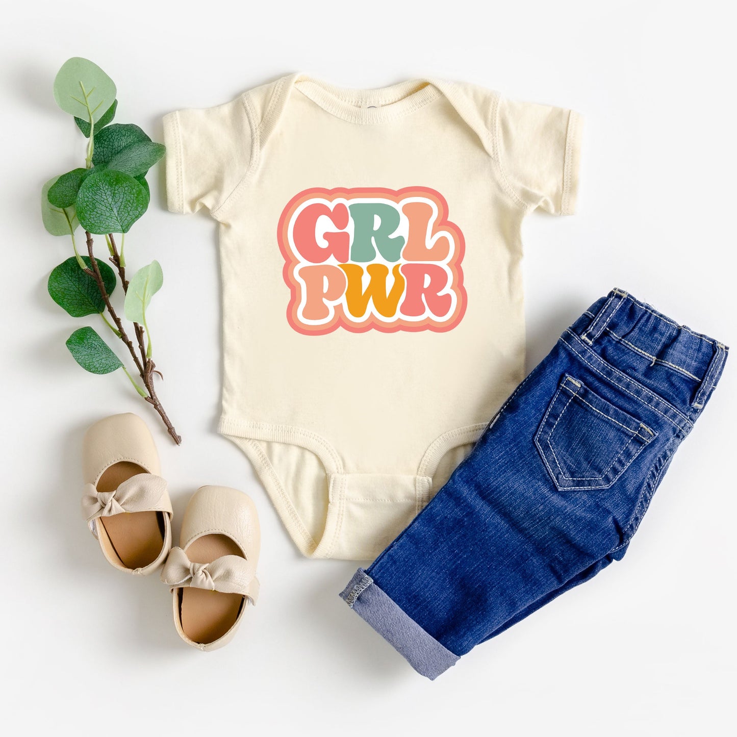 Girl Power Retro | Baby Graphic Short Sleeve Bodysuit