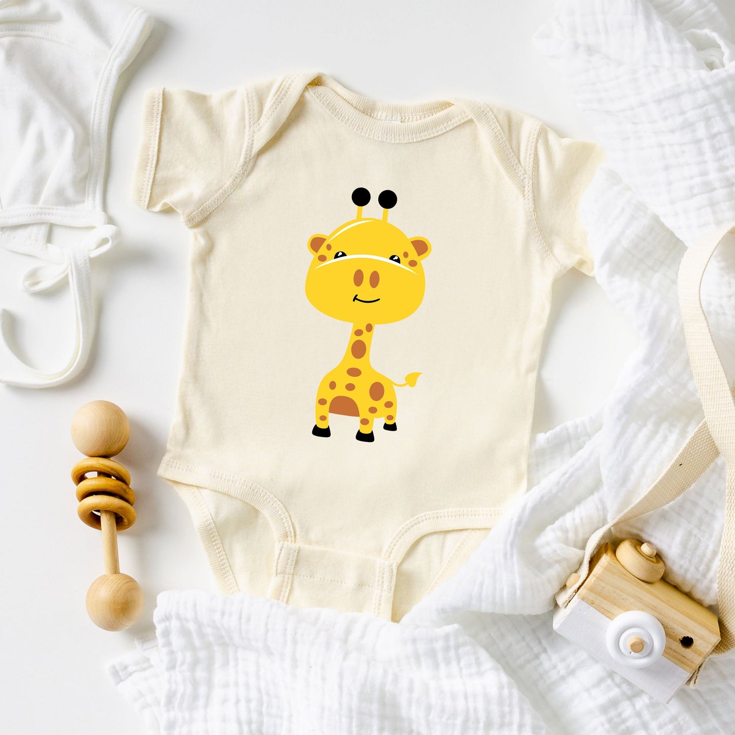 Giraffe Colorful | Baby Graphic Short Sleeve Bodysuit
