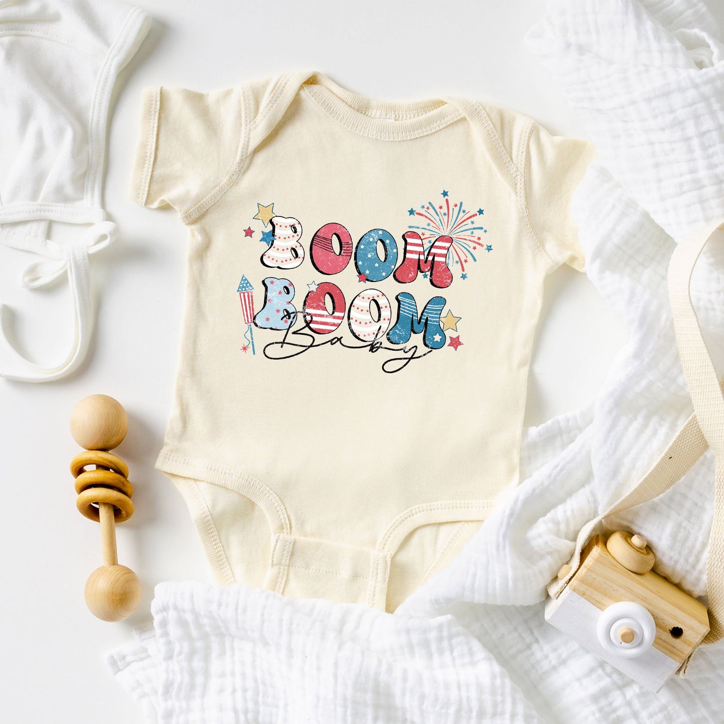 Boom Boom Baby | Baby Graphic Short Sleeve Bodysuit