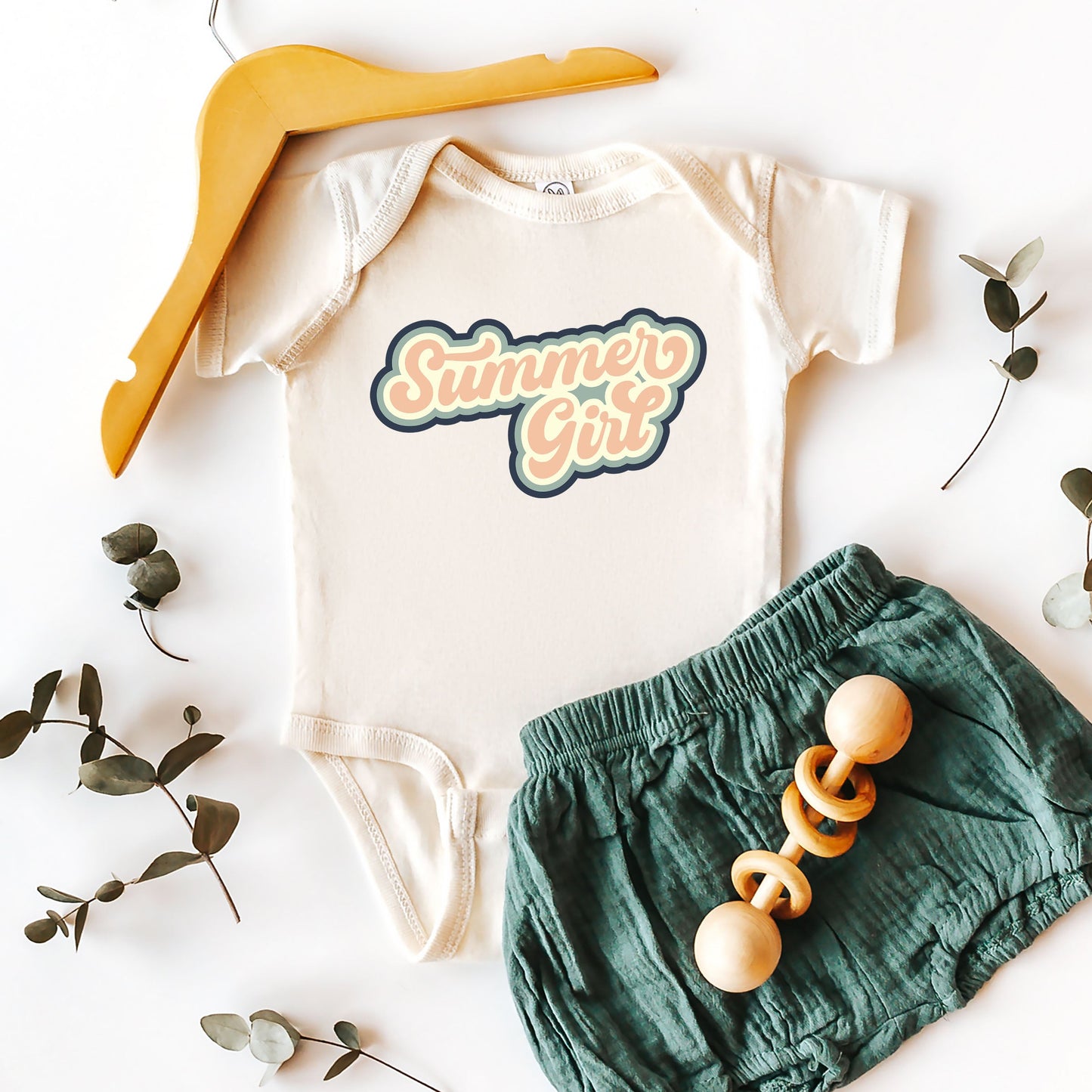 Summer Girl Retro | Baby Graphic Short Sleeve Bodysuit