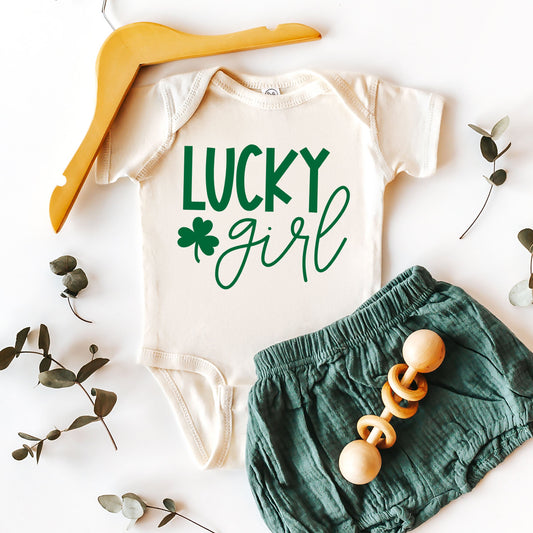 Lucky Girl | Baby Graphic Short Sleeve Bodysuit