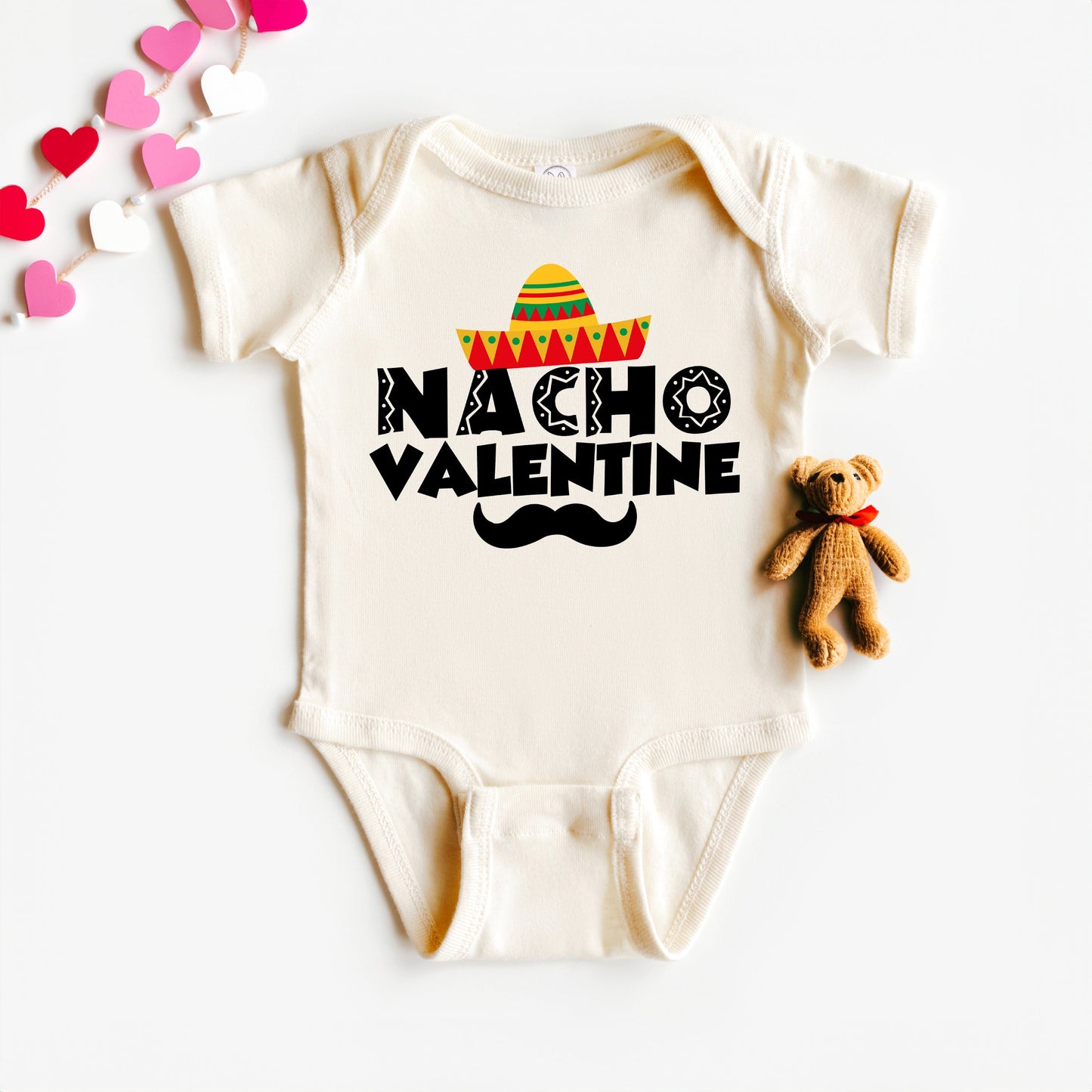 Nacho Valentine | Baby Graphic Short Sleeve Bodysuit