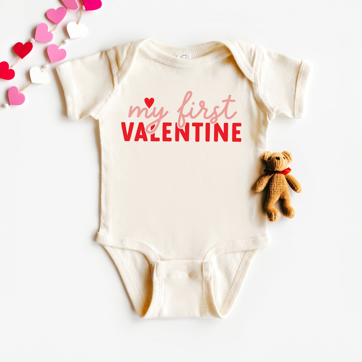 My First Valentine | Baby Graphic Short Sleeve Bodysuit