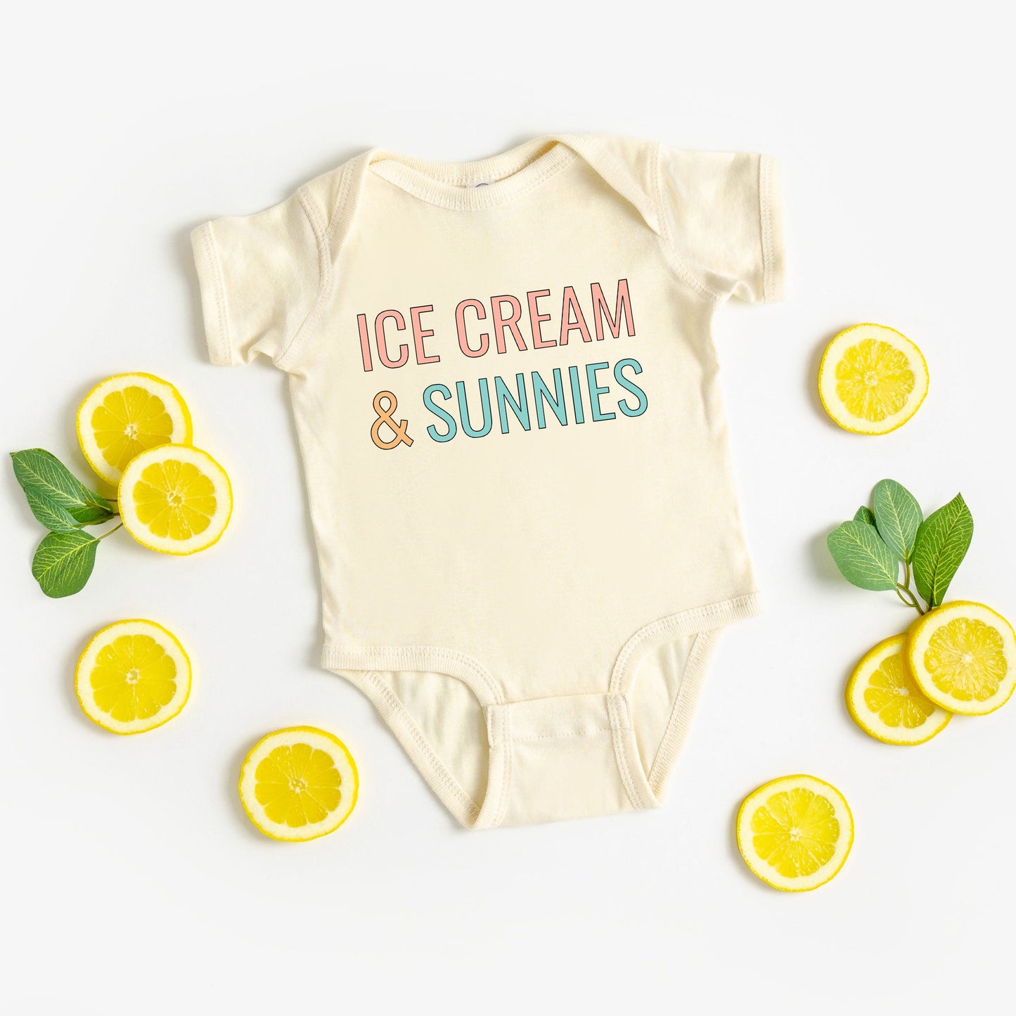 Ice Cream And Sunnies | Baby Graphic Short Sleeve Bodysuit
