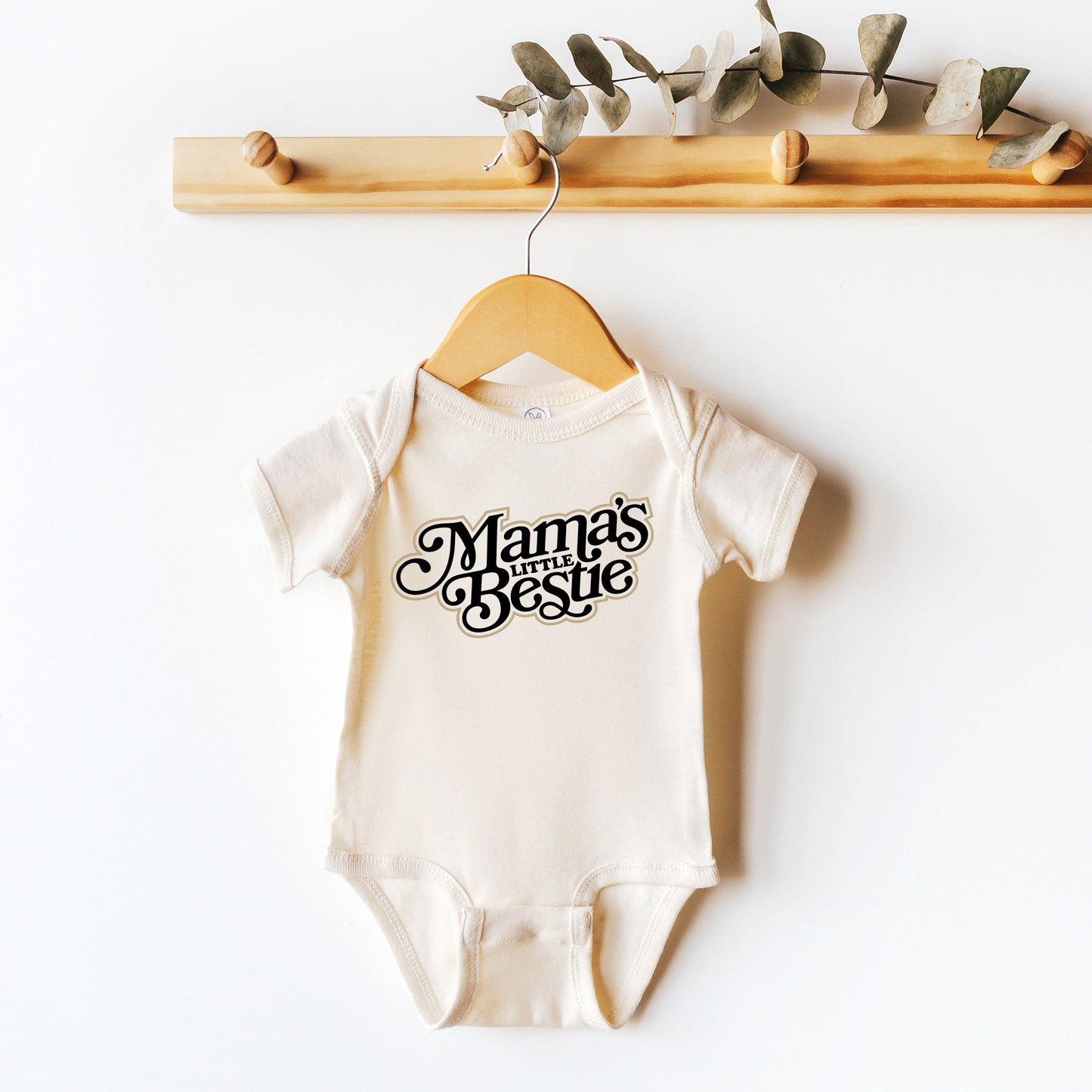 Mama's Little Bestie | Baby Graphic Short Sleeve Bodysuit