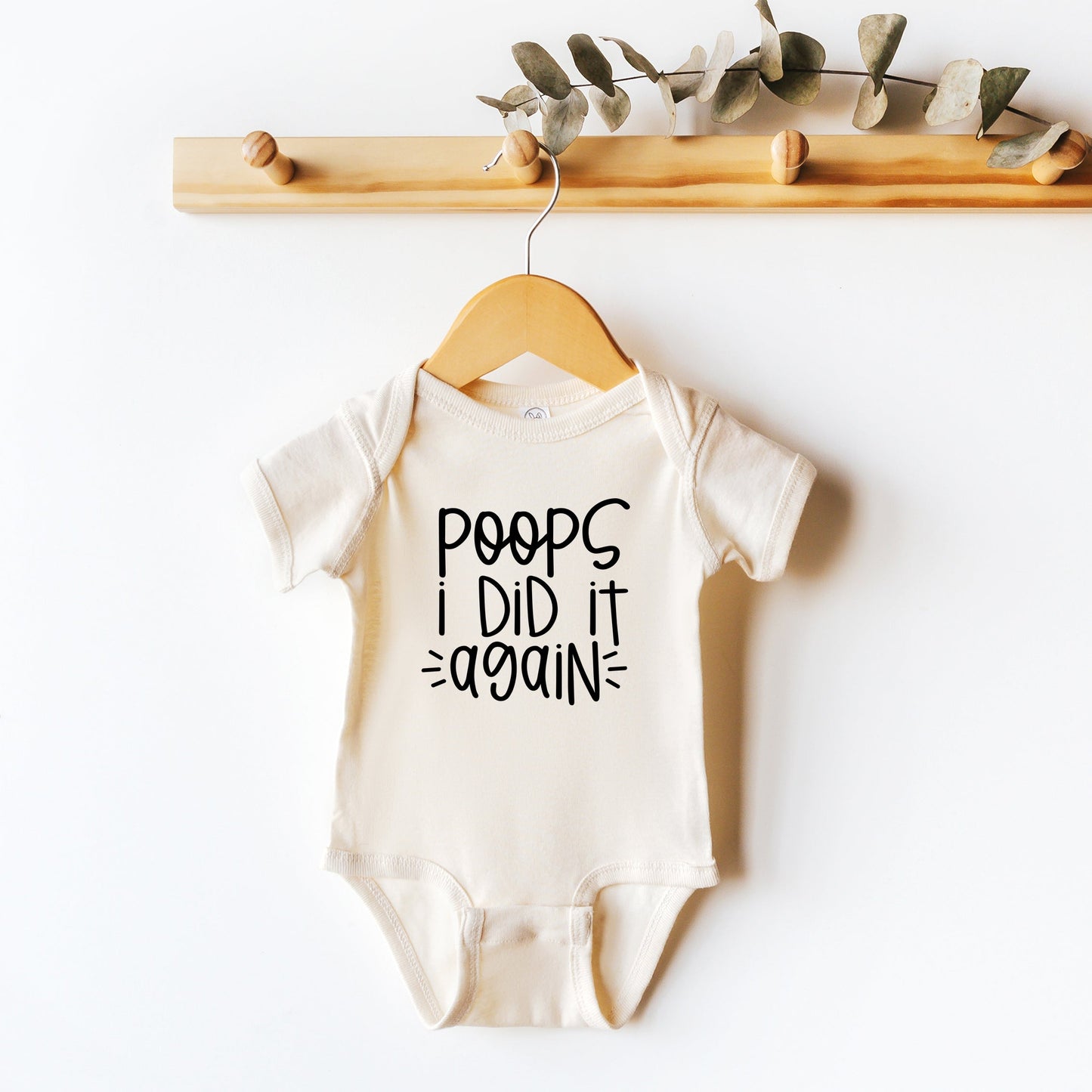 Poops I Did It Again | Baby Graphic Short Sleeve Bodysuit