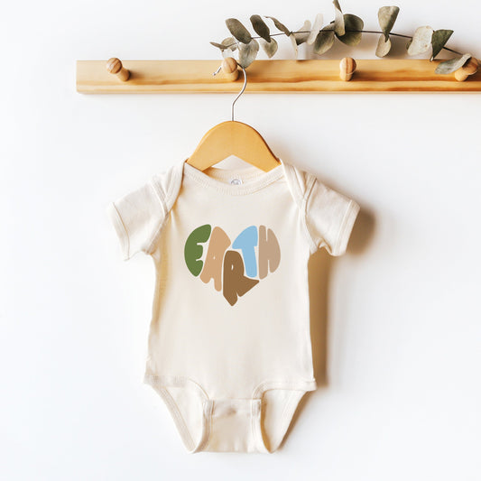 Earth Heart | Baby Graphic Short Sleeve Bodysuit