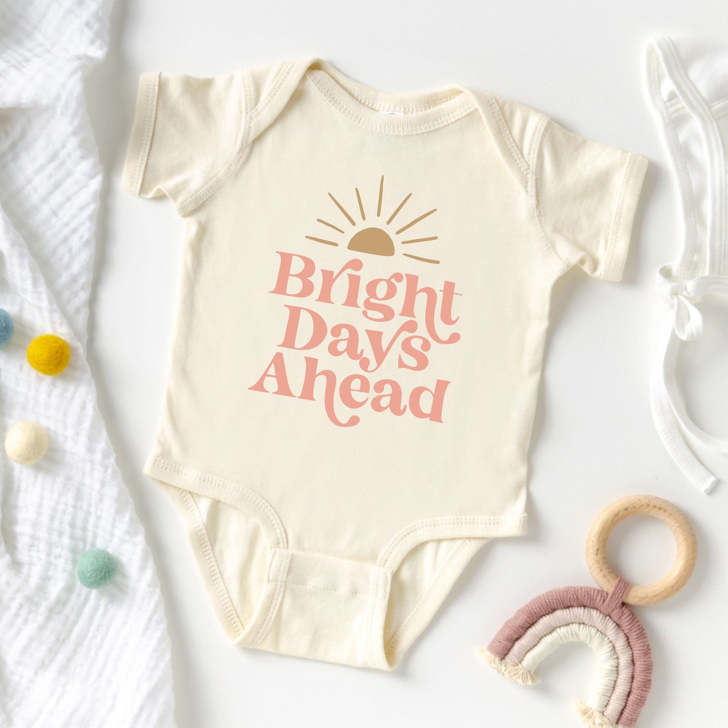 Bright Days Ahead Sun | Baby Graphic Short Sleeve Bodysuit