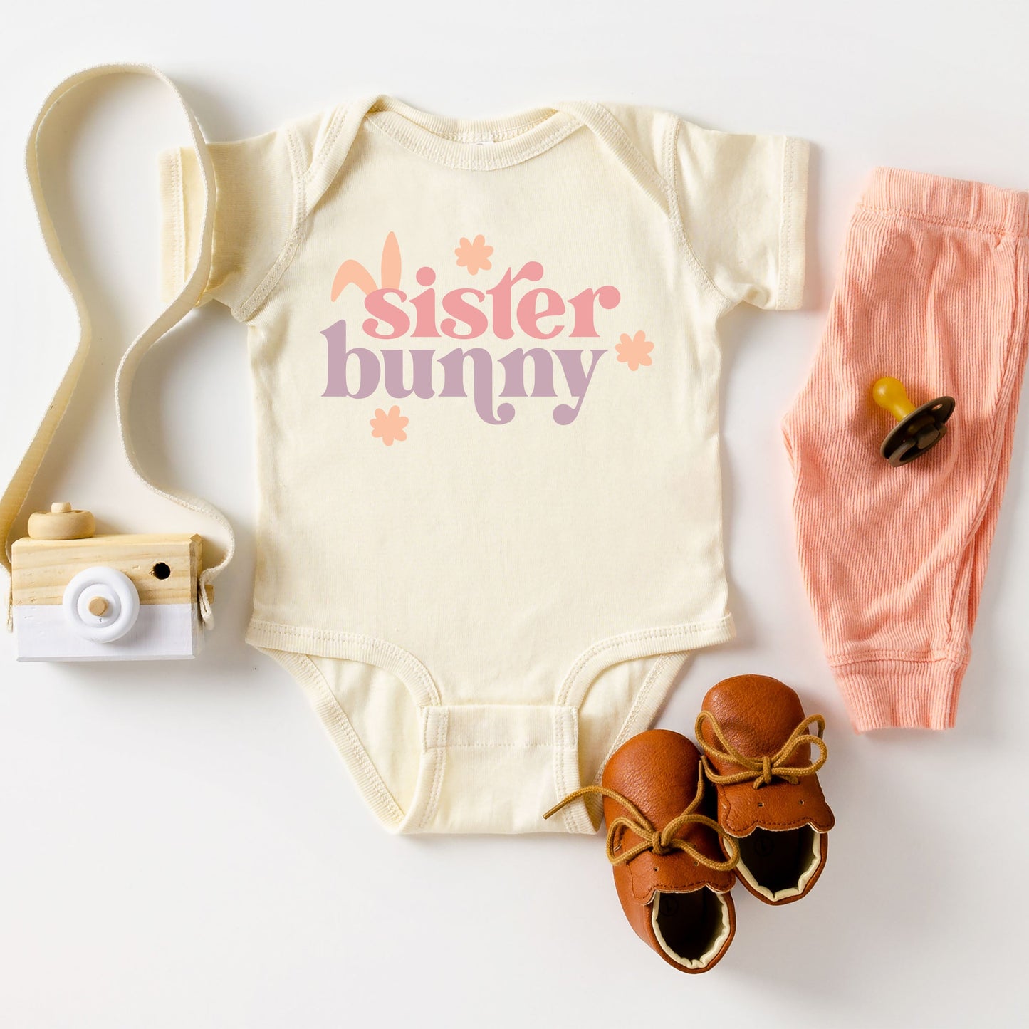 Sister Bunny | Baby Graphic Short Sleeve Bodysuit