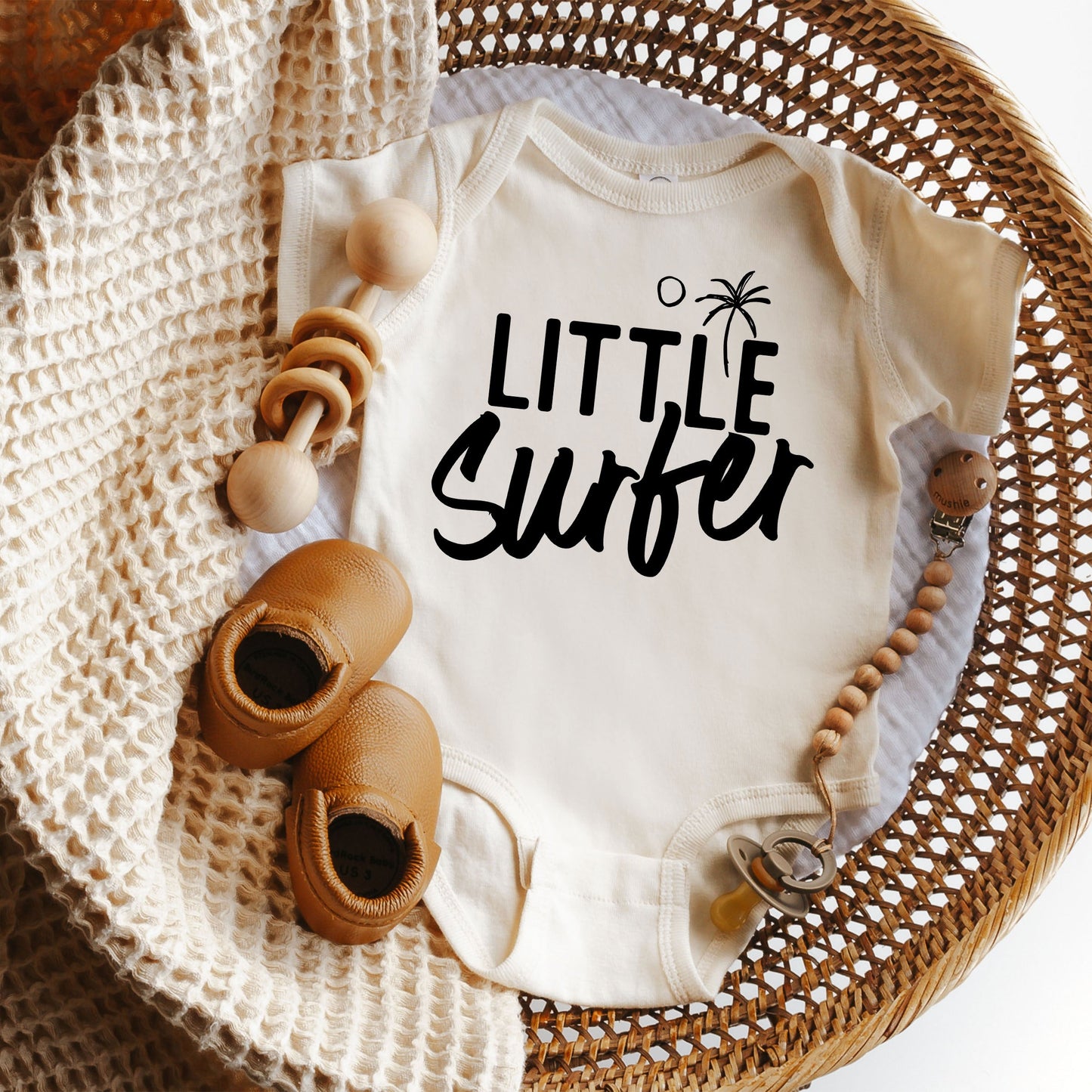 Little Surfer | Baby Graphic Short Sleeve Bodysuit