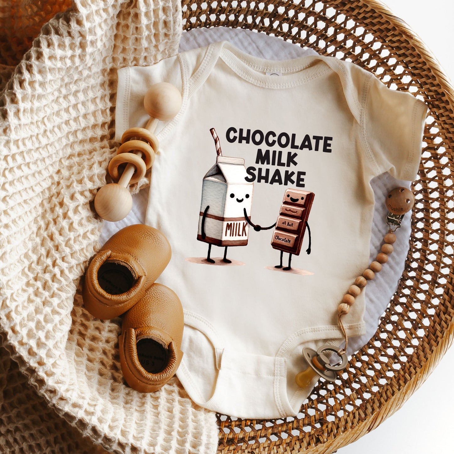 Chocolate Milk Shake | Baby Graphic Short Sleeve Bodysuit