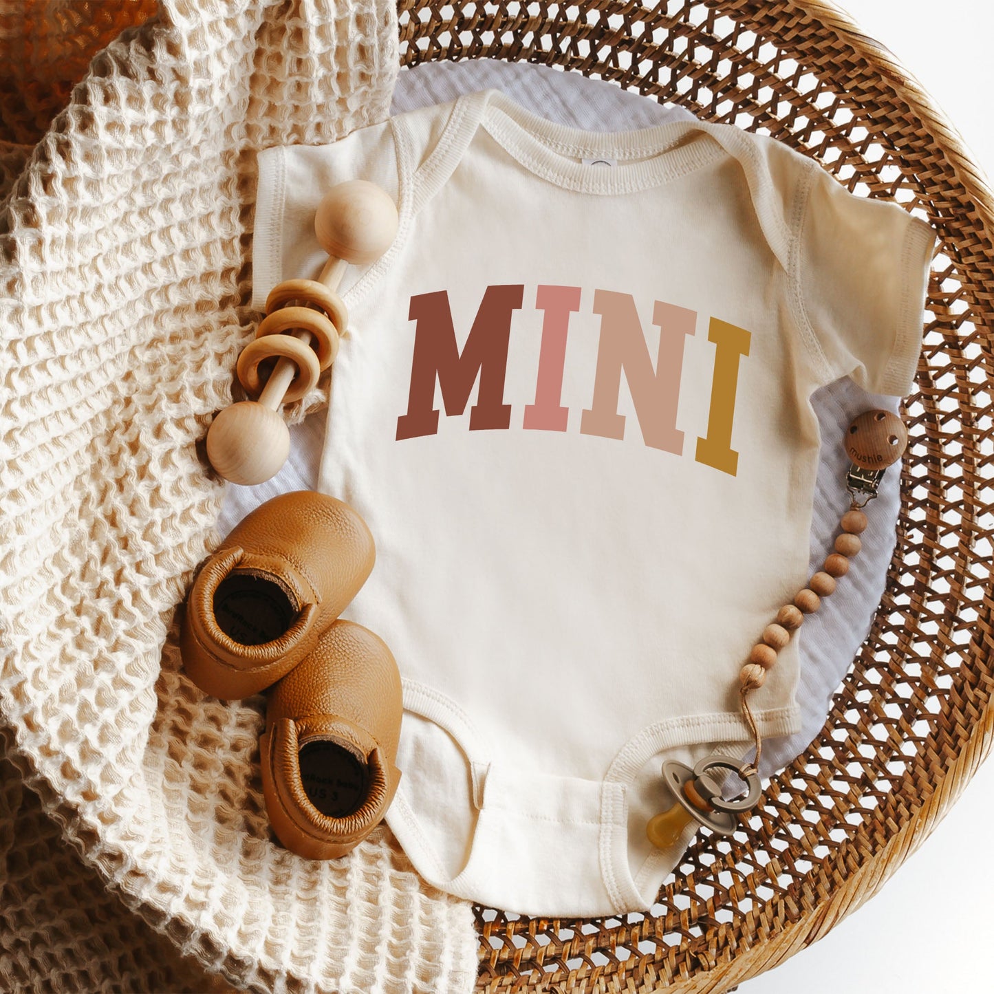 Mini Colored Arch | Baby Graphic Short Sleeve Bodysuit