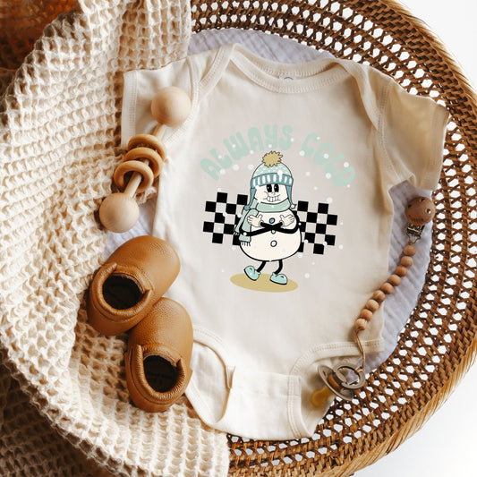 Always Cold Snowman | Baby Graphic Short Sleeve Bodysuit