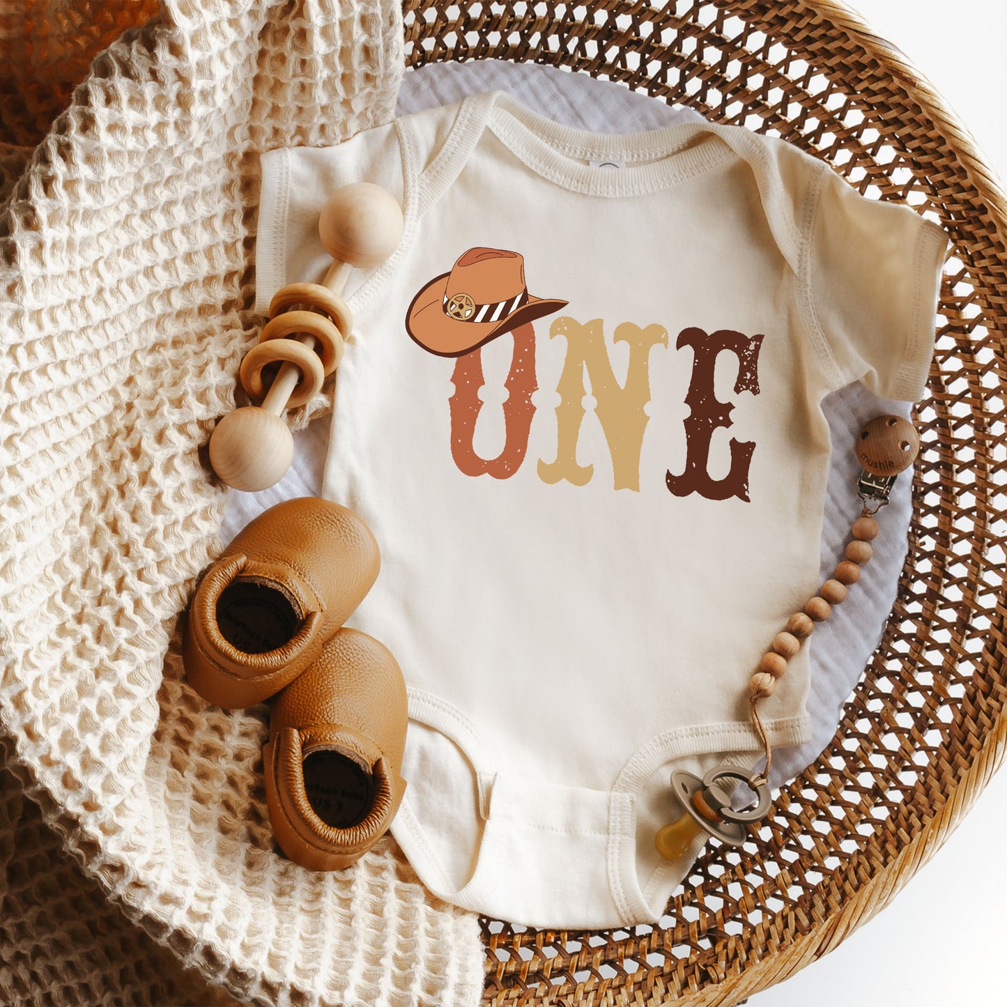 Western One | Baby Graphic Short Sleeve Bodysuit
