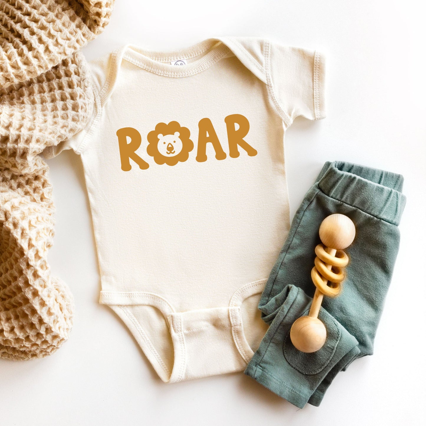 Roar Lion | Baby Graphic Short Sleeve Bodysuit