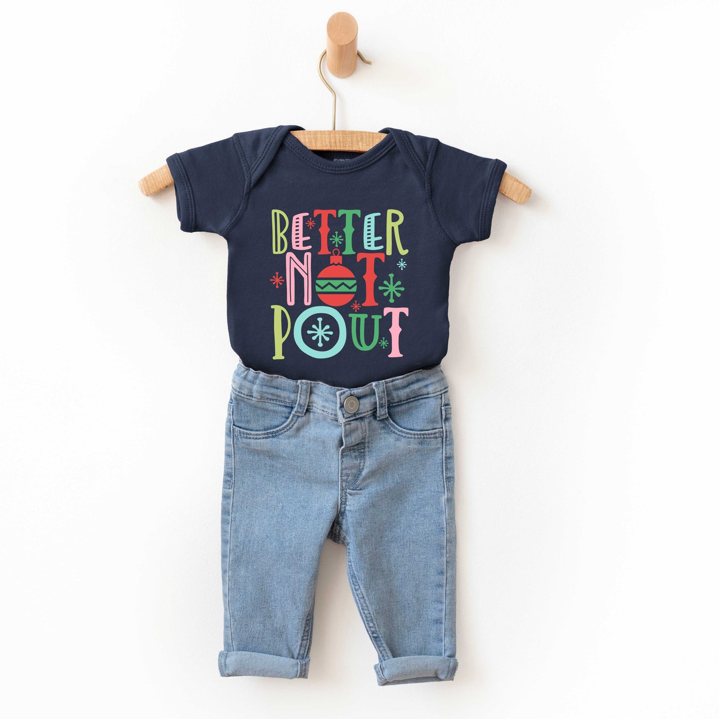 Better Not Pout Colorful | Baby Graphic Short Sleeve Bodysuit