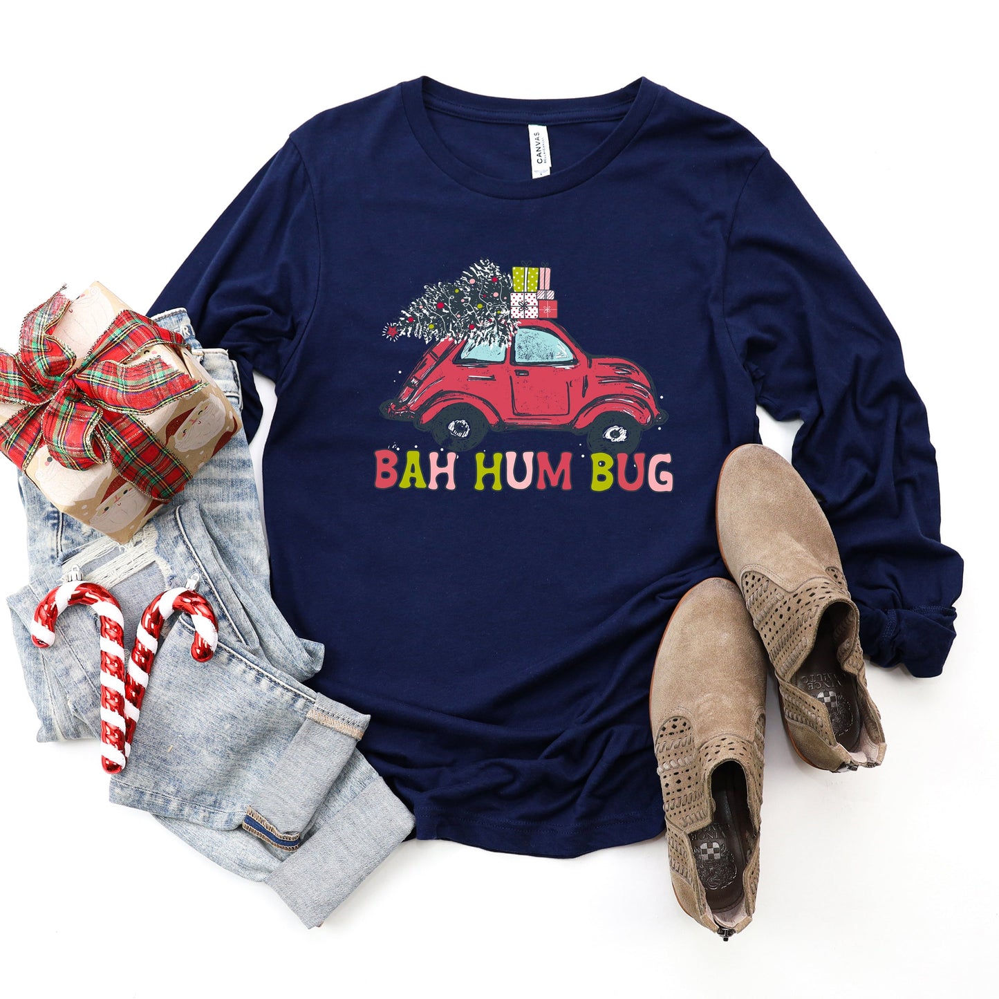 Bah Hum Bug Car | Long Sleeve Crew Neck